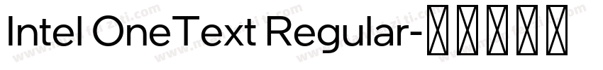Intel OneText Regular字体转换